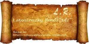 Latosinszky Renátó névjegykártya