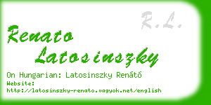 renato latosinszky business card