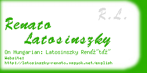 renato latosinszky business card
